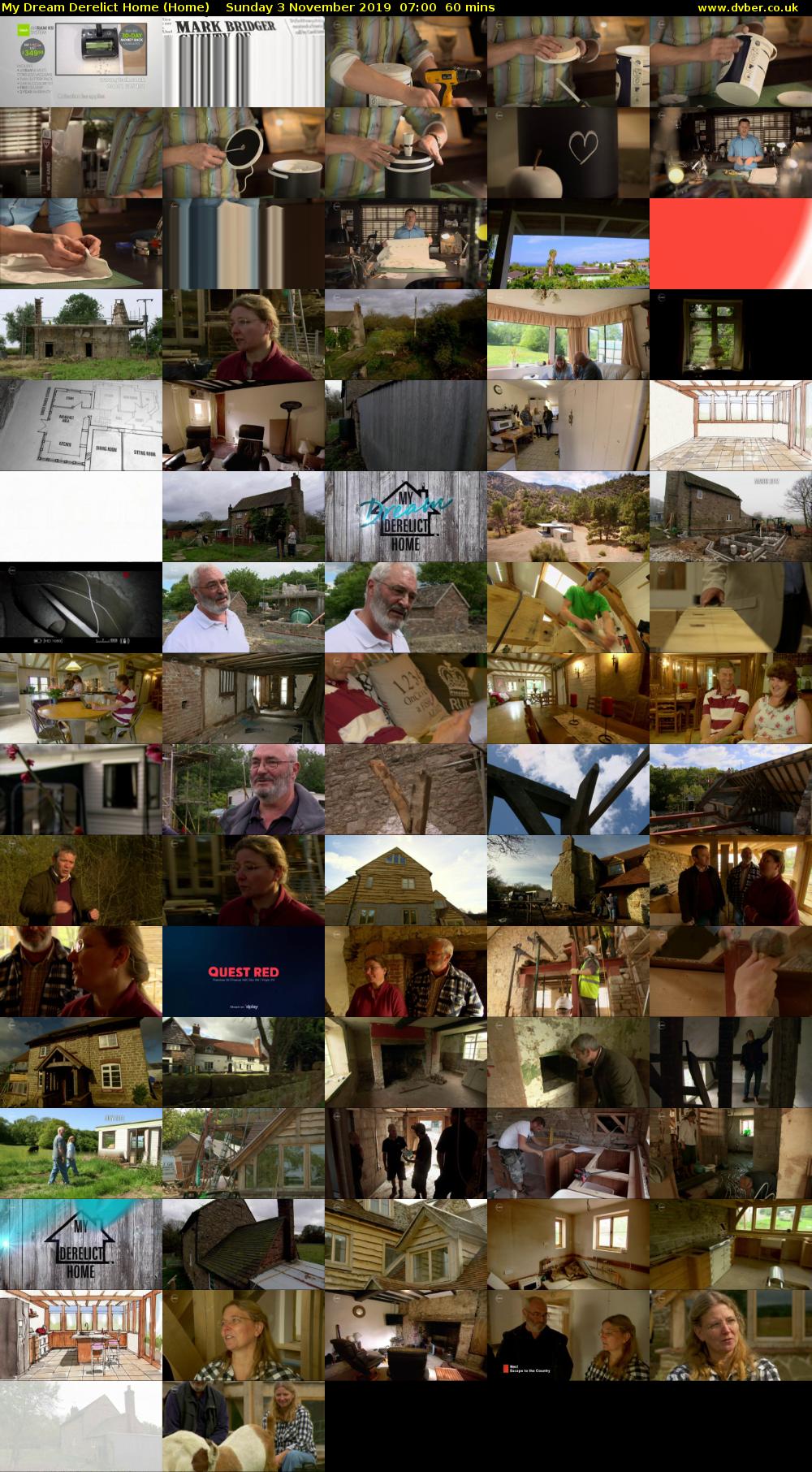 My Dream Derelict Home (Home) Sunday 3 November 2019 07:00 - 08:00