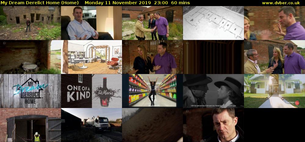 My Dream Derelict Home (Home) Monday 11 November 2019 23:00 - 00:00