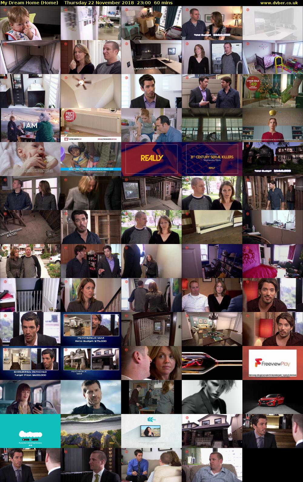My Dream Home (Home) Thursday 22 November 2018 23:00 - 00:00