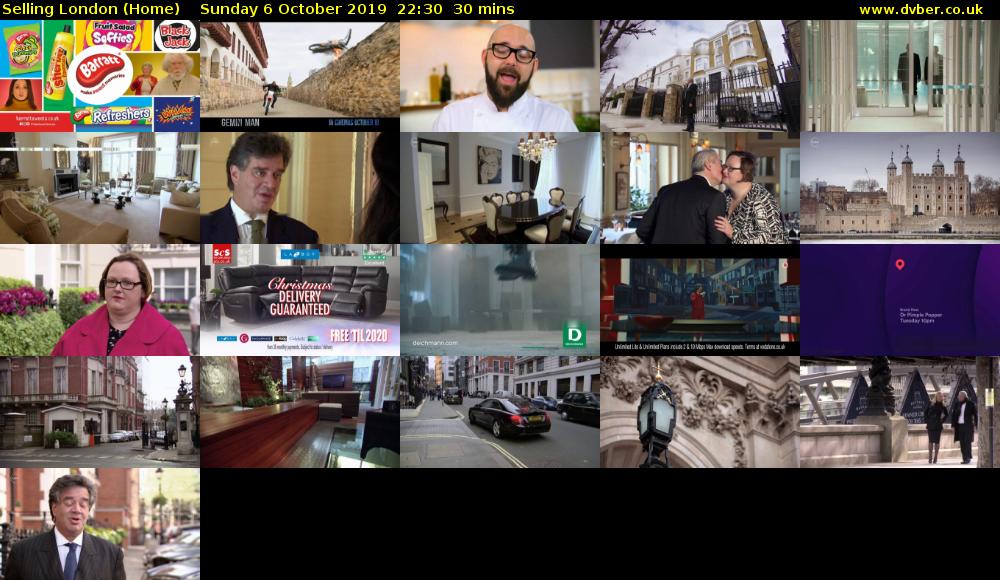 Selling London (Home) Sunday 6 October 2019 22:30 - 23:00
