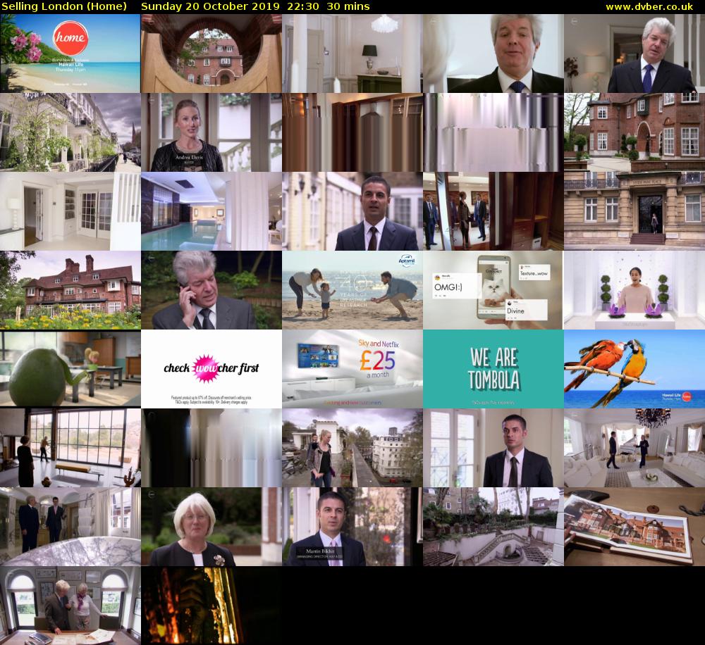 Selling London (Home) Sunday 20 October 2019 22:30 - 23:00