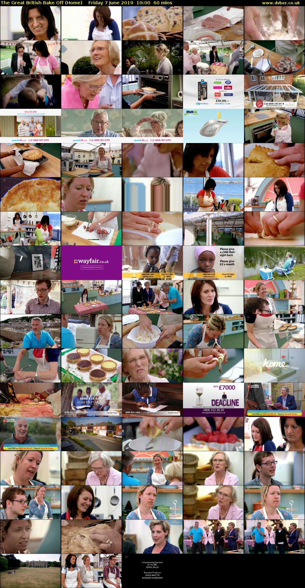 The Great British Bake Off (Home) Friday 7 June 2019 10:00 - 11:00