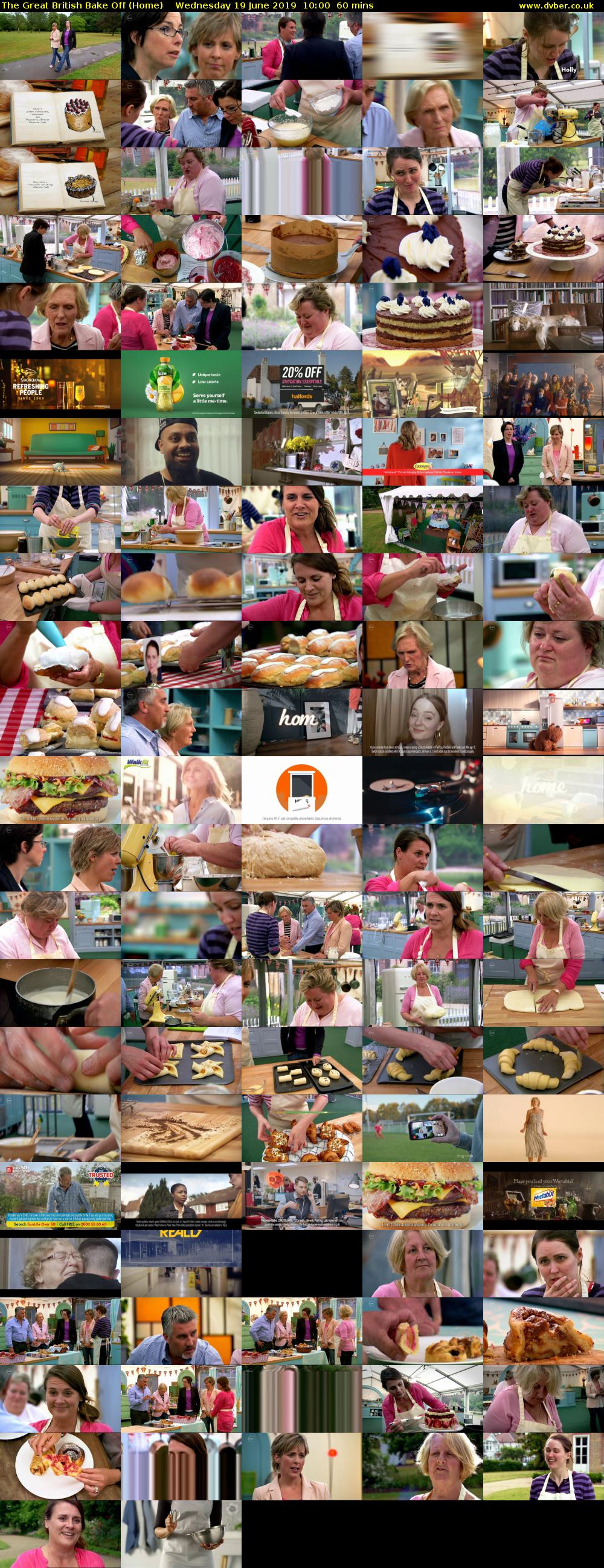 The Great British Bake Off (Home) Wednesday 19 June 2019 10:00 - 11:00