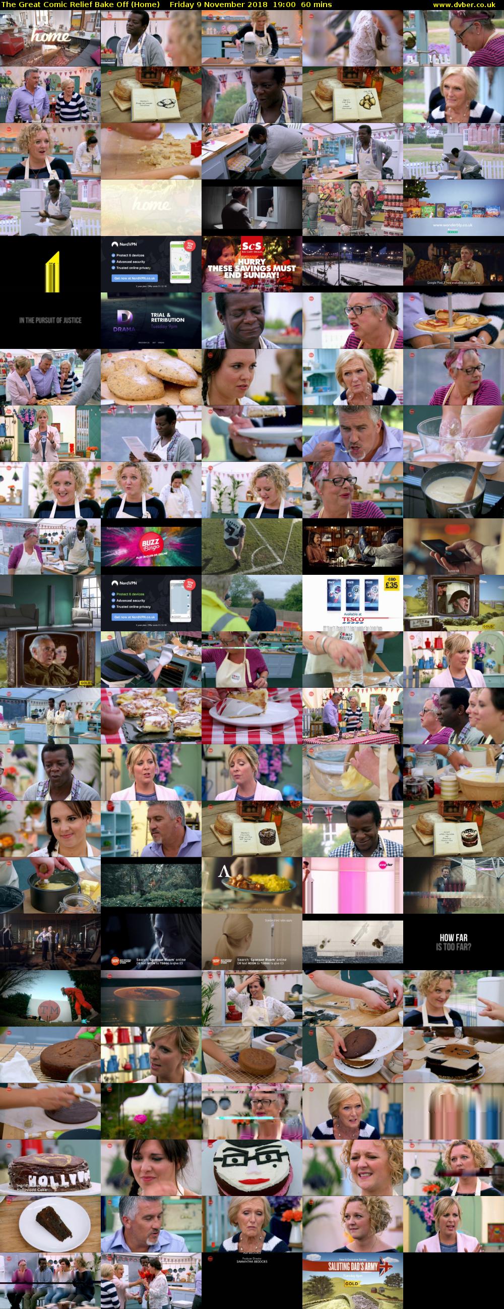 The Great Comic Relief Bake Off (Home) Friday 9 November 2018 19:00 - 20:00
