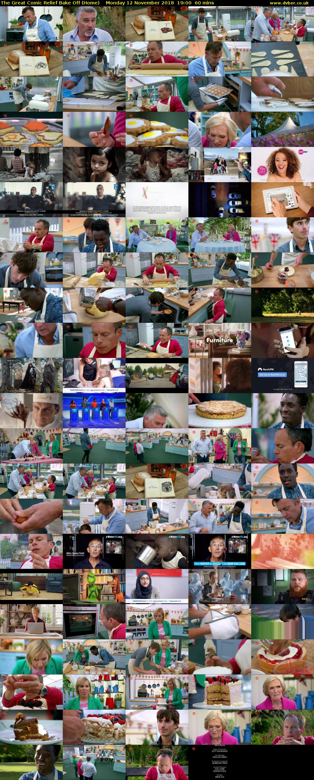 The Great Comic Relief Bake Off (Home) Monday 12 November 2018 19:00 - 20:00