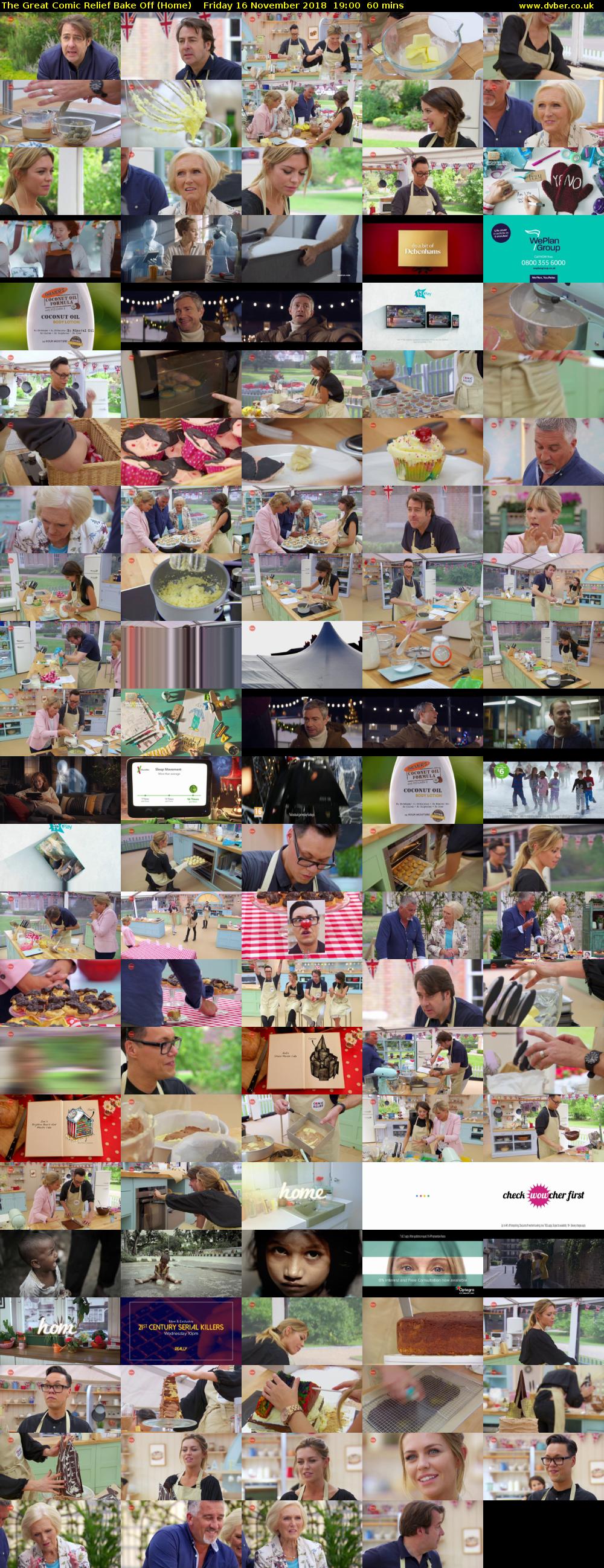 The Great Comic Relief Bake Off (Home) Friday 16 November 2018 19:00 - 20:00