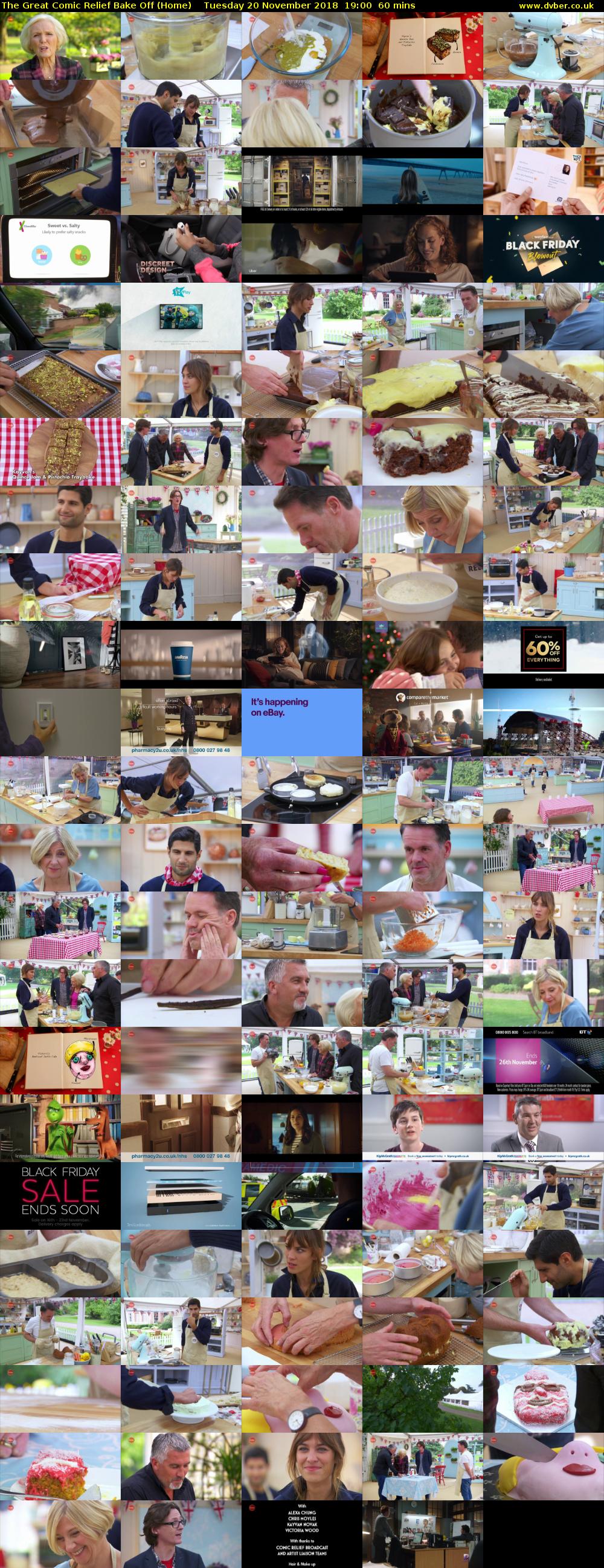 The Great Comic Relief Bake Off (Home) Tuesday 20 November 2018 19:00 - 20:00