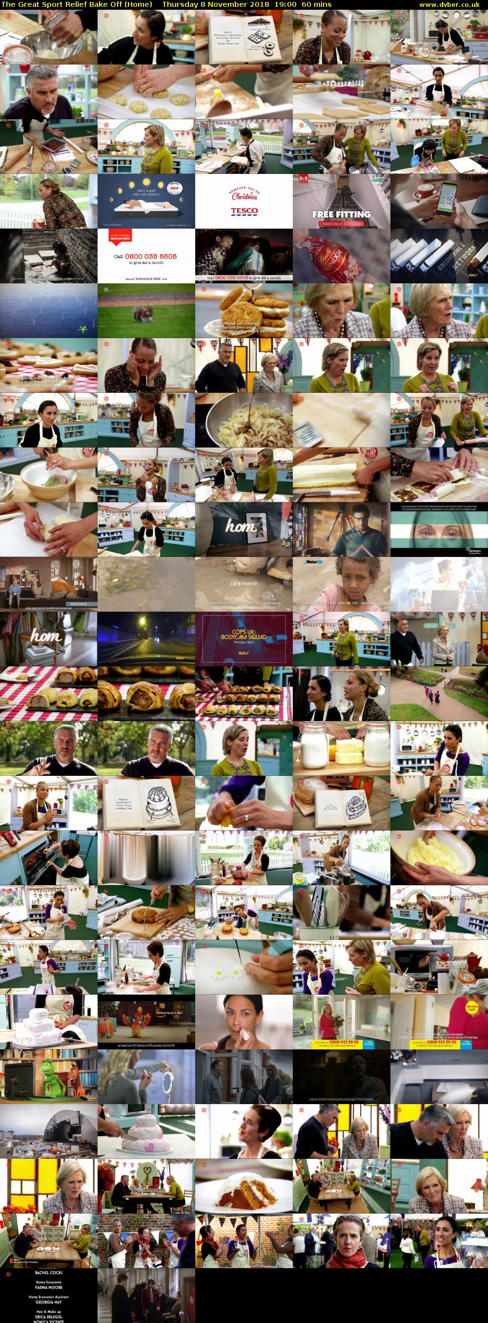 The Great Sport Relief Bake Off (Home) Thursday 8 November 2018 19:00 - 20:00