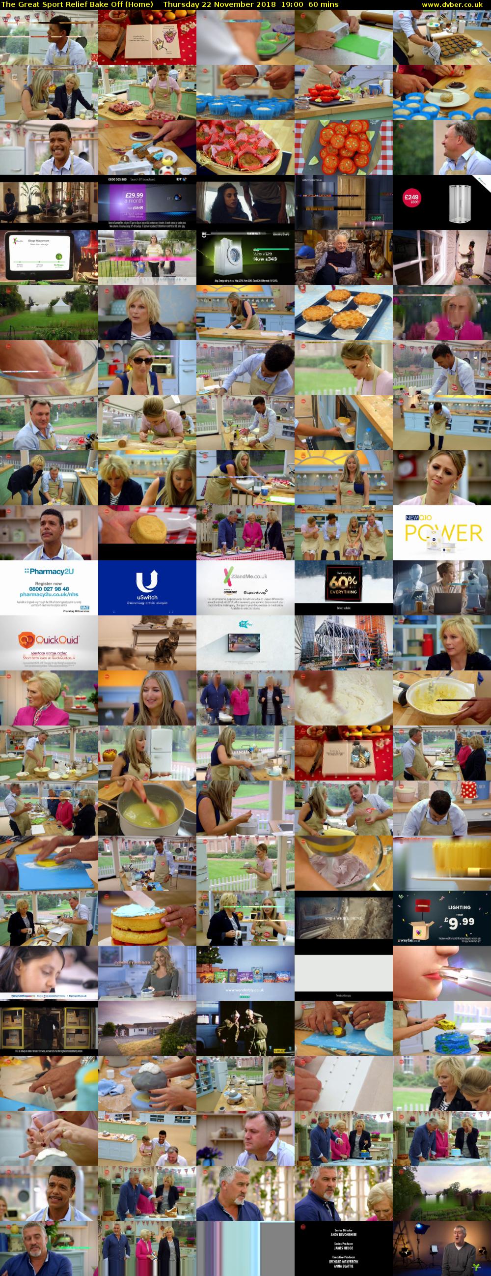 The Great Sport Relief Bake Off (Home) Thursday 22 November 2018 19:00 - 20:00