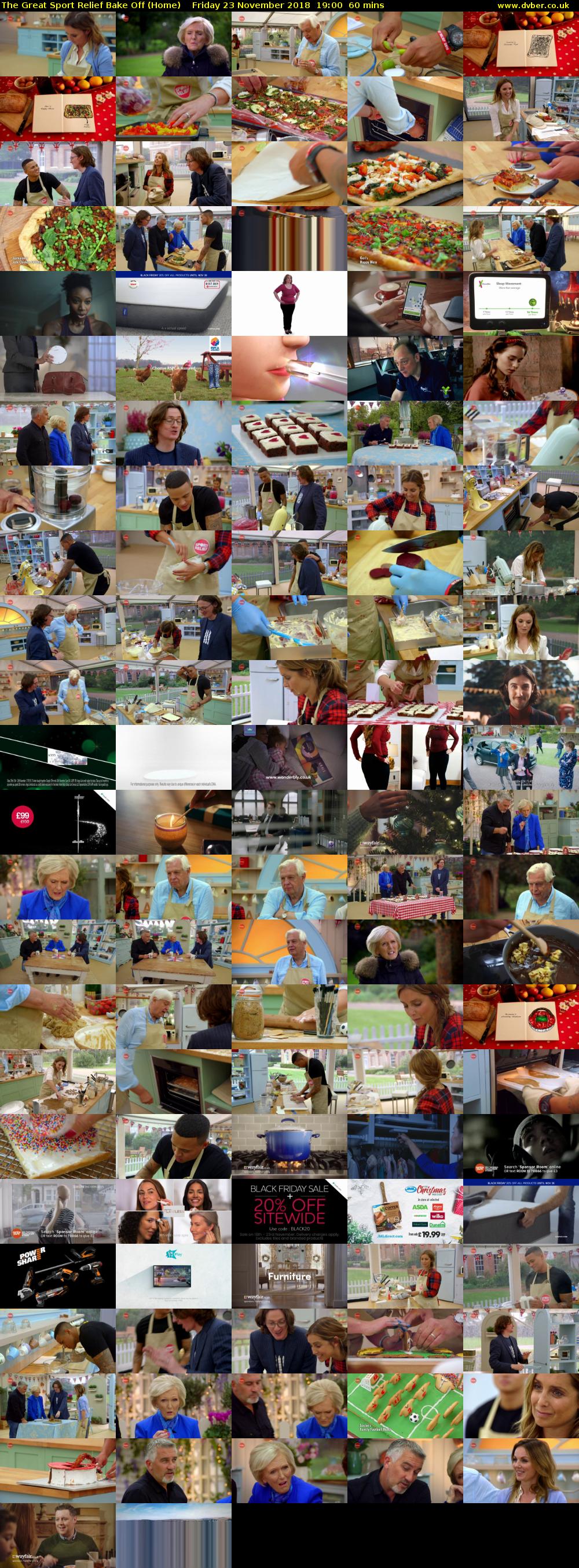The Great Sport Relief Bake Off (Home) Friday 23 November 2018 19:00 - 20:00