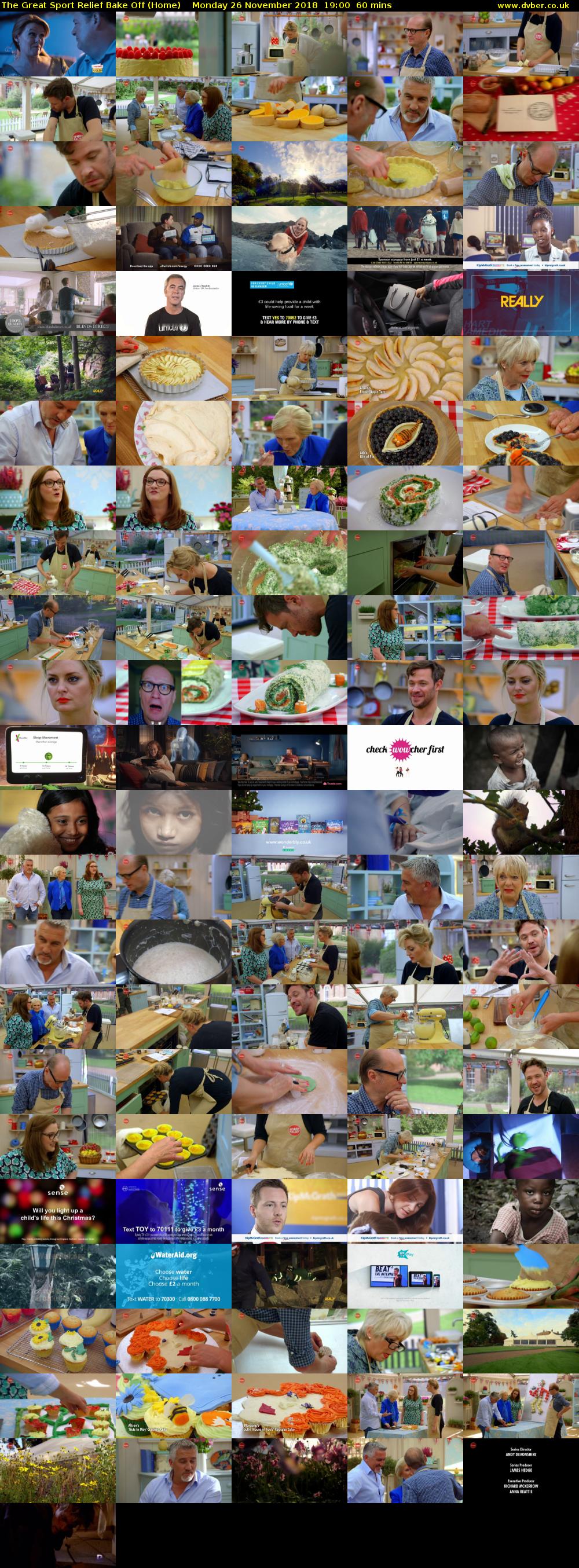 The Great Sport Relief Bake Off (Home) Monday 26 November 2018 19:00 - 20:00