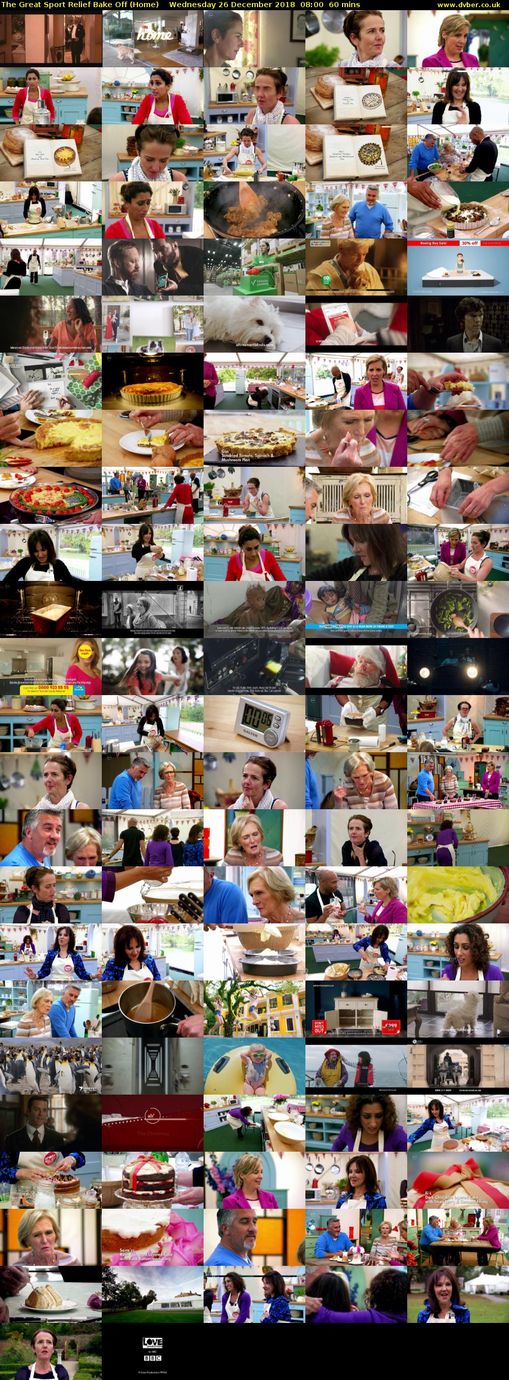 The Great Sport Relief Bake Off (Home) Wednesday 26 December 2018 08:00 - 09:00