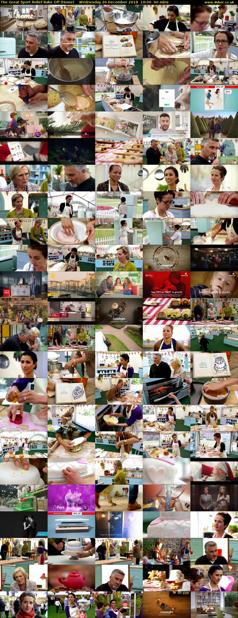 The Great Sport Relief Bake Off (Home) Wednesday 26 December 2018 10:00 - 11:00