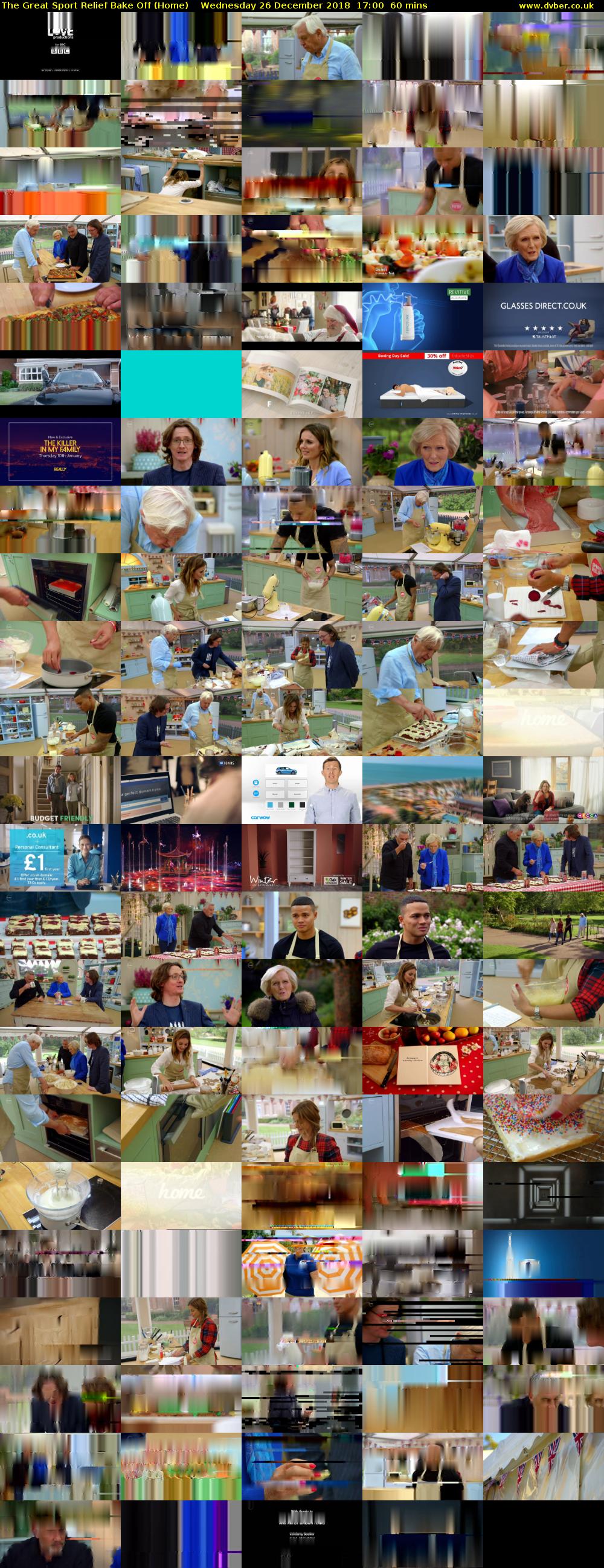 The Great Sport Relief Bake Off (Home) Wednesday 26 December 2018 17:00 - 18:00