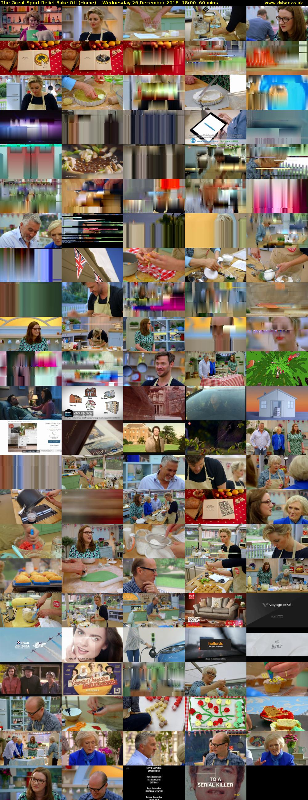 The Great Sport Relief Bake Off (Home) Wednesday 26 December 2018 18:00 - 19:00