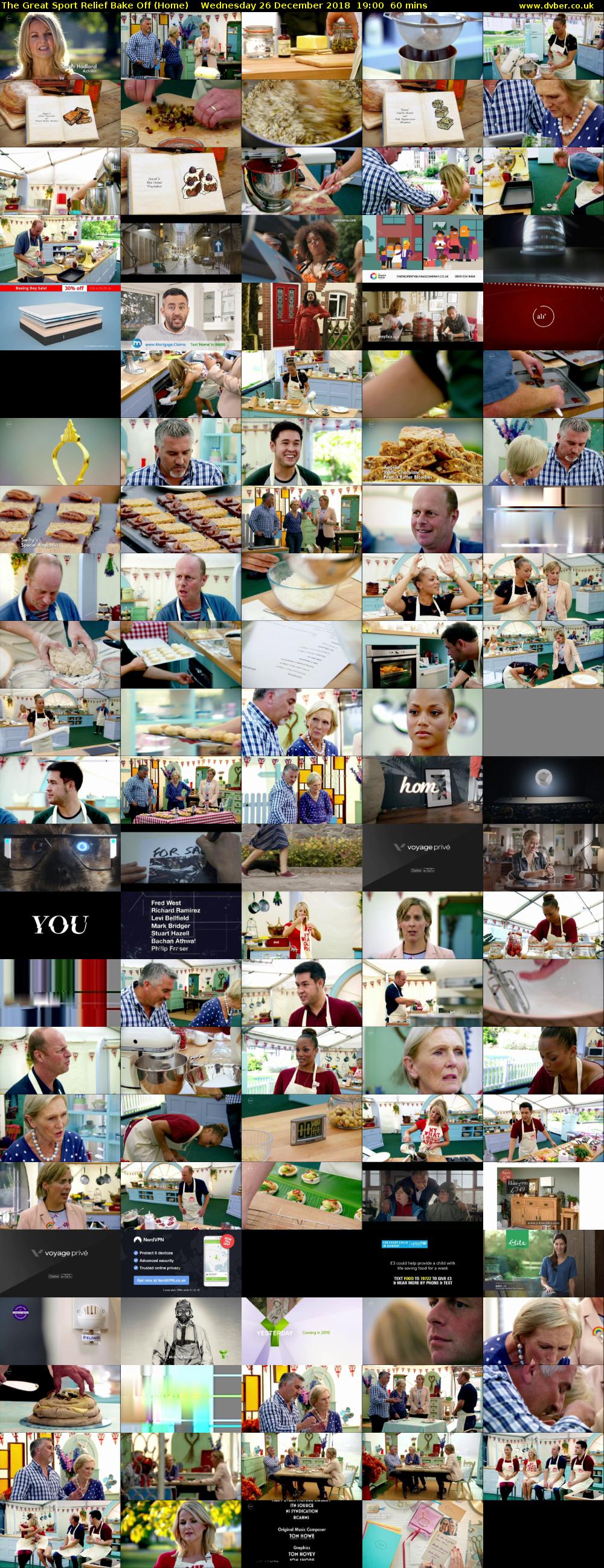 The Great Sport Relief Bake Off (Home) Wednesday 26 December 2018 19:00 - 20:00