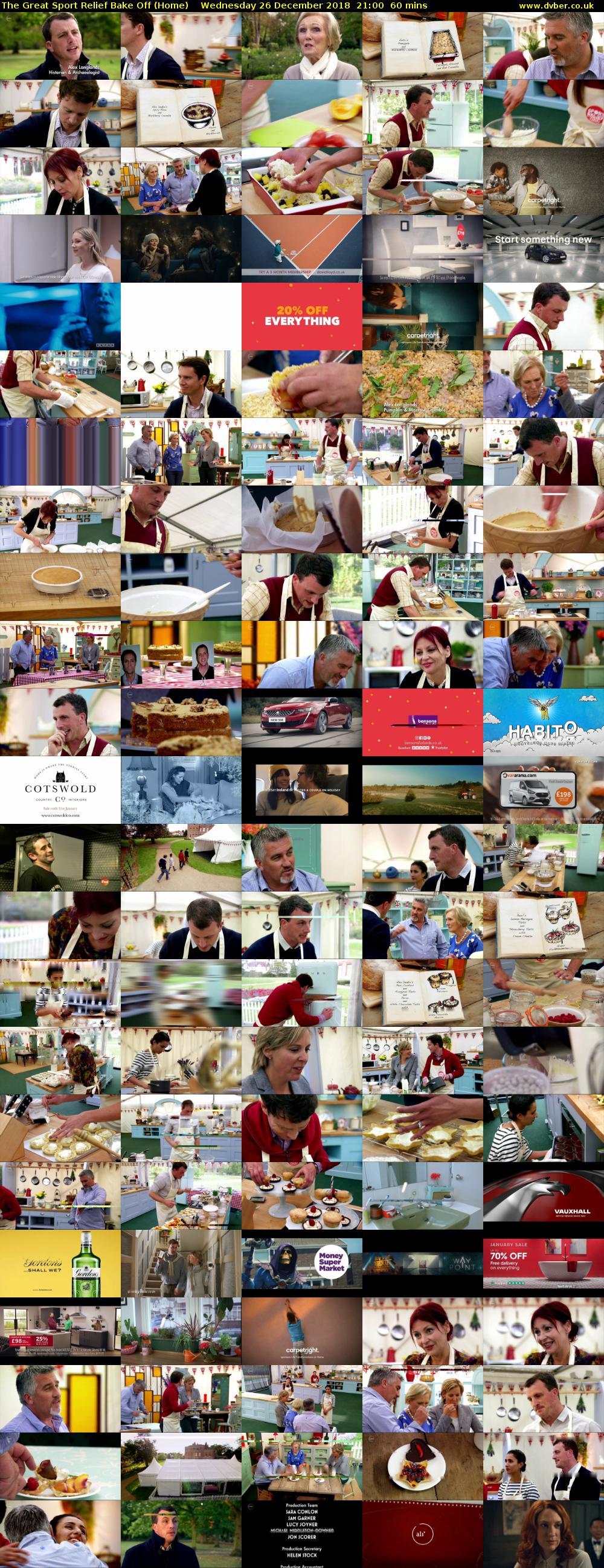 The Great Sport Relief Bake Off (Home) Wednesday 26 December 2018 21:00 - 22:00