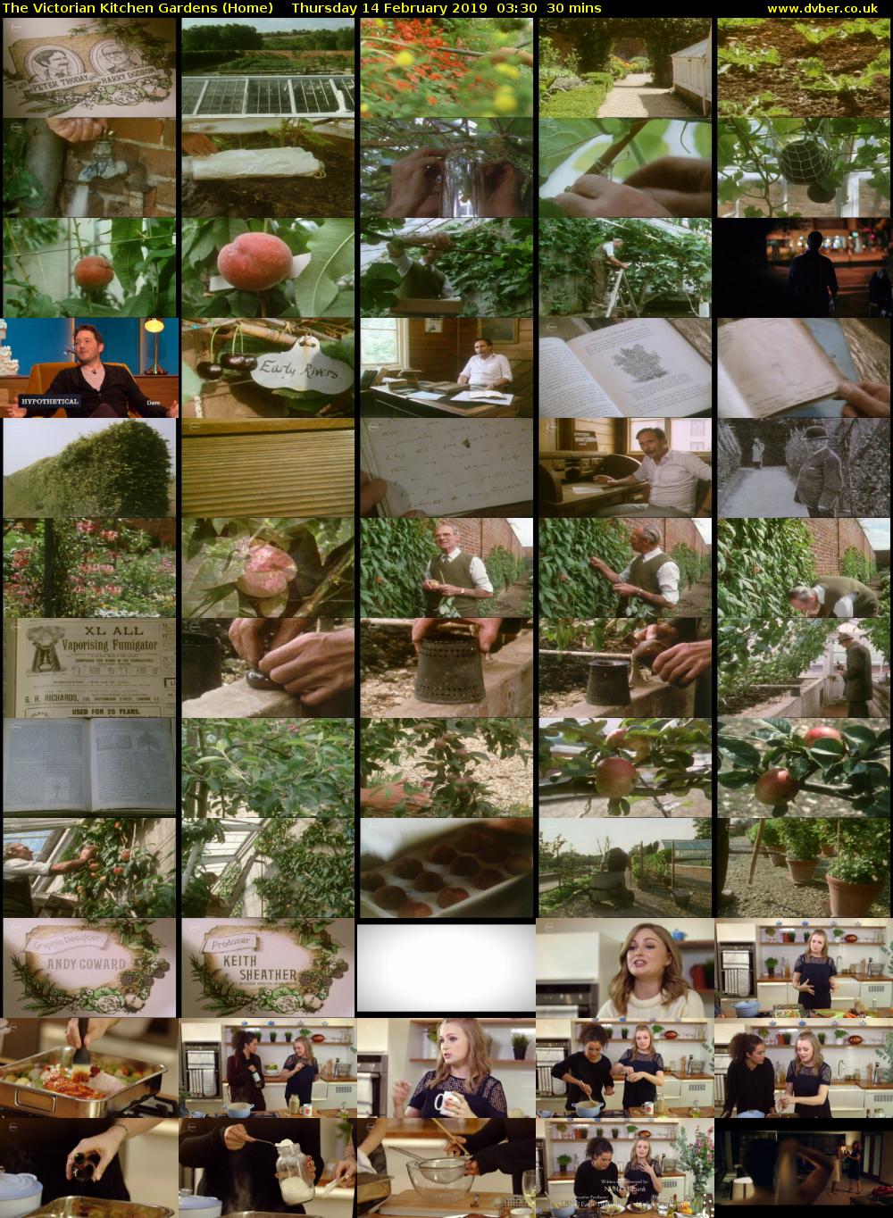 The Victorian Kitchen Gardens (Home) Thursday 14 February 2019 03:30 - 04:00