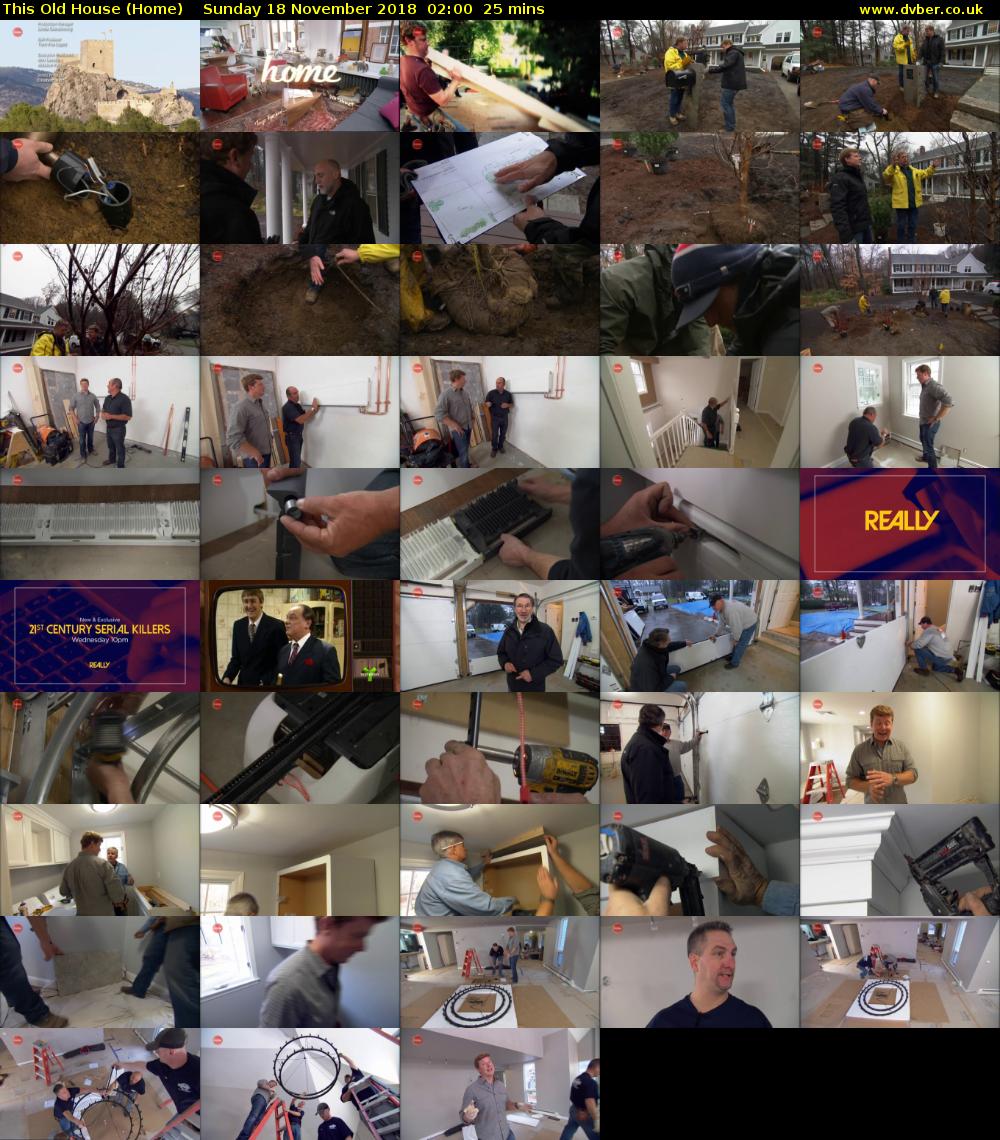 This Old House (Home) Sunday 18 November 2018 02:00 - 02:25