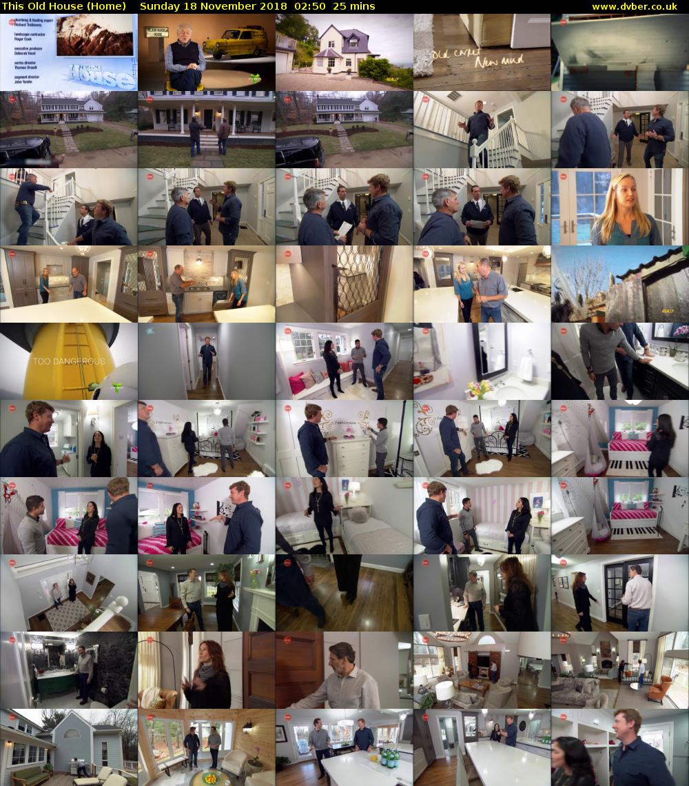 This Old House (Home) Sunday 18 November 2018 02:50 - 03:15