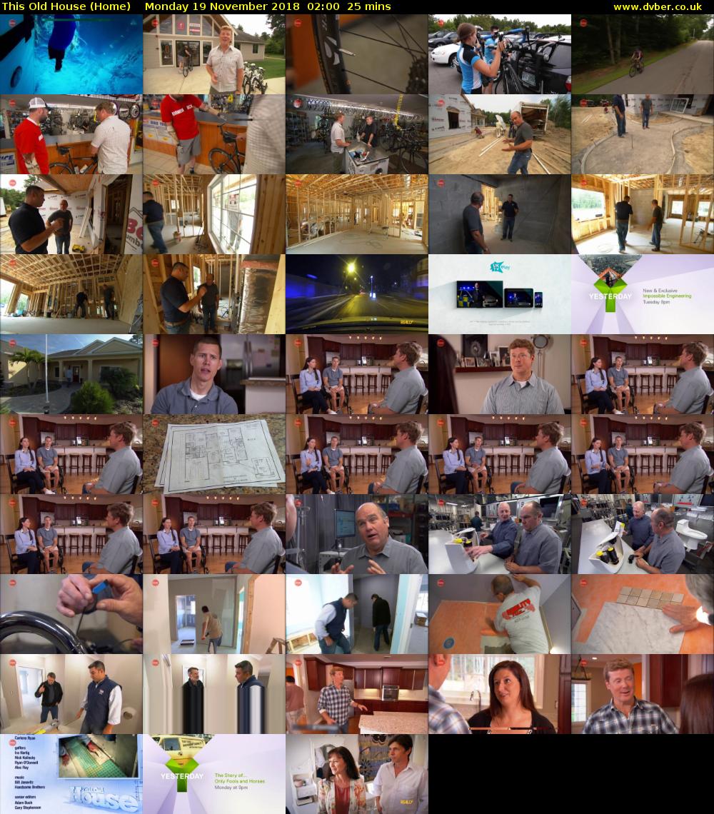 This Old House (Home) Monday 19 November 2018 02:00 - 02:25