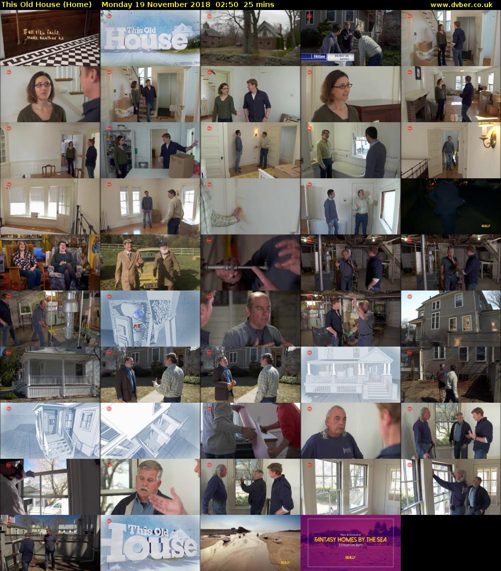 This Old House (Home) Monday 19 November 2018 02:50 - 03:15