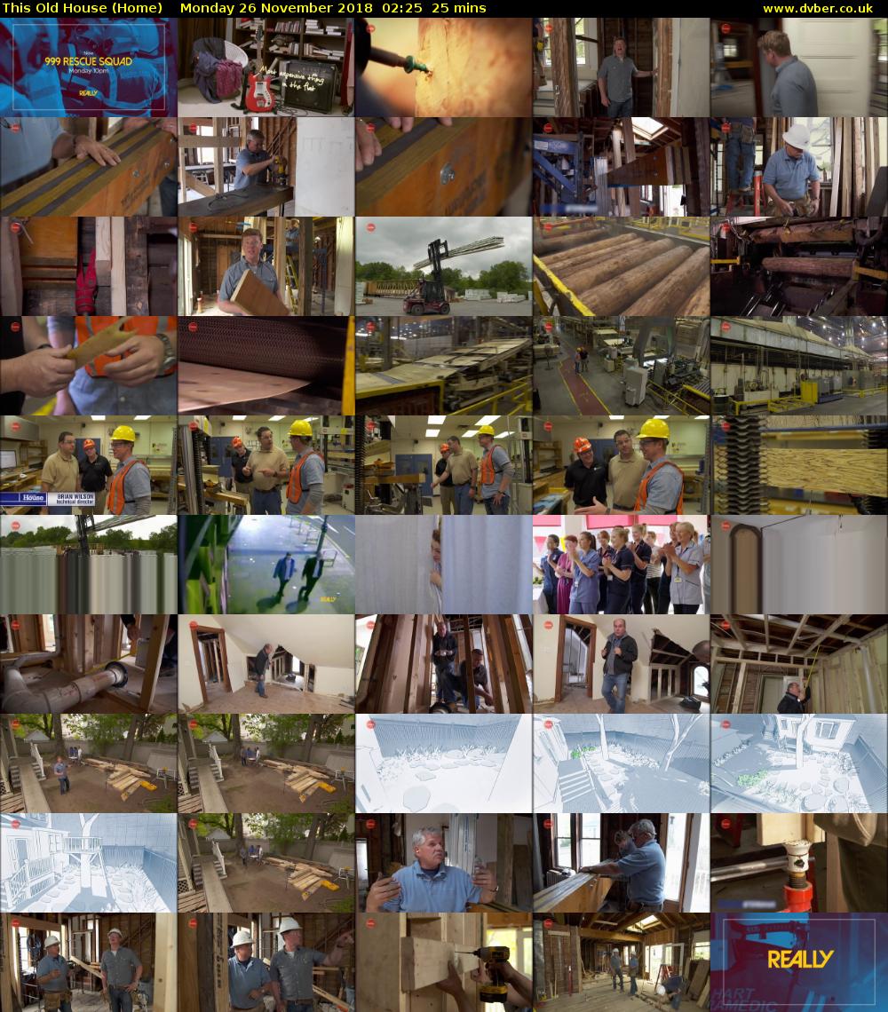 This Old House (Home) Monday 26 November 2018 02:25 - 02:50