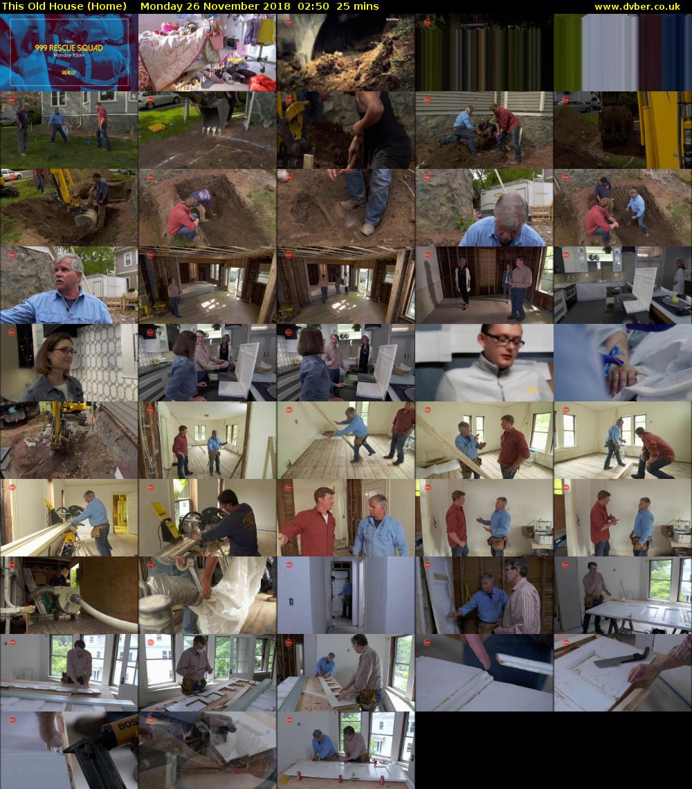 This Old House (Home) Monday 26 November 2018 02:50 - 03:15