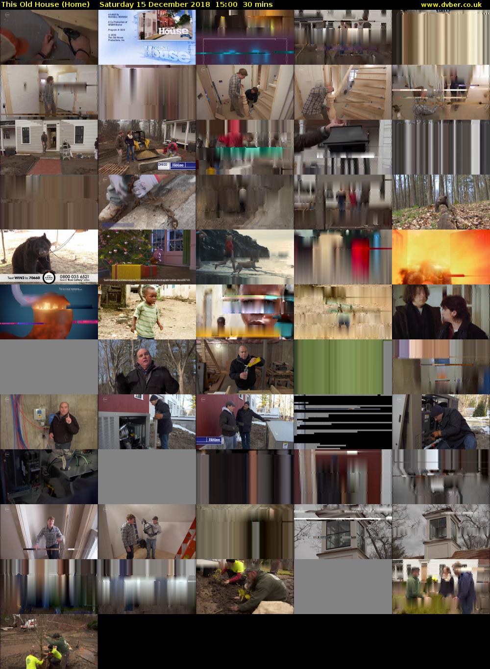 This Old House (Home) Saturday 15 December 2018 15:00 - 15:30