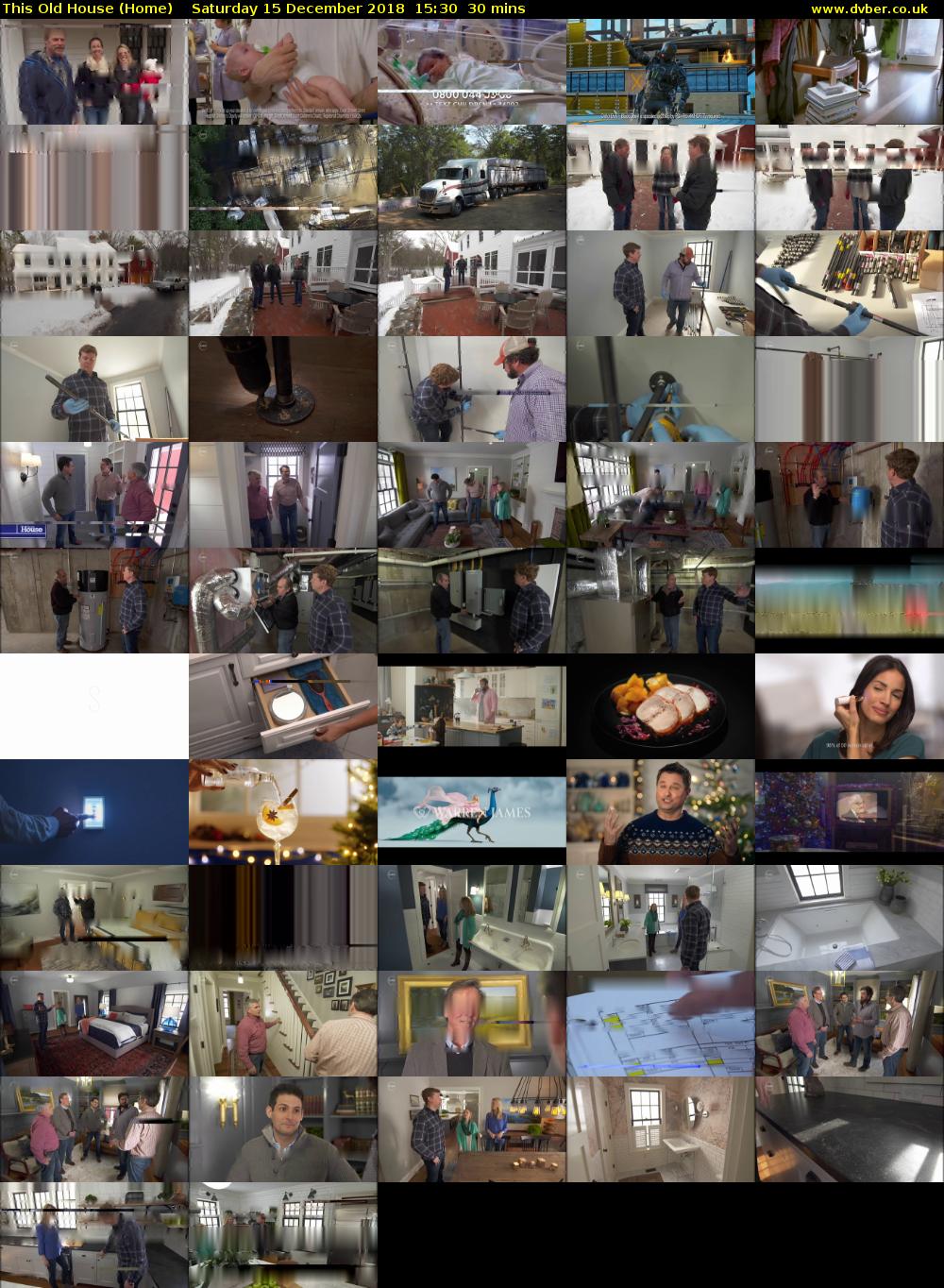 This Old House (Home) Saturday 15 December 2018 15:30 - 16:00