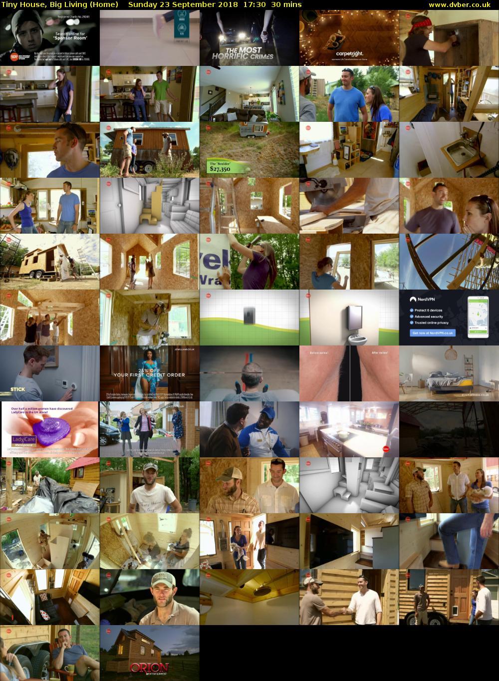 Tiny House, Big Living (Home) Sunday 23 September 2018 17:30 - 18:00