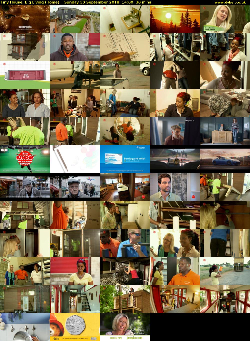 Tiny House, Big Living (Home) Sunday 30 September 2018 14:00 - 14:30