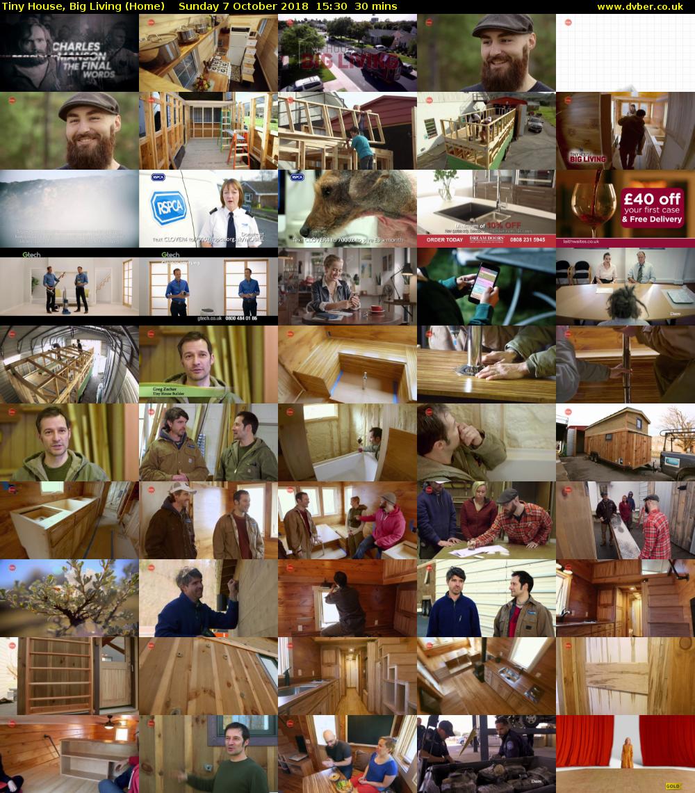 Tiny House, Big Living (Home) Sunday 7 October 2018 15:30 - 16:00