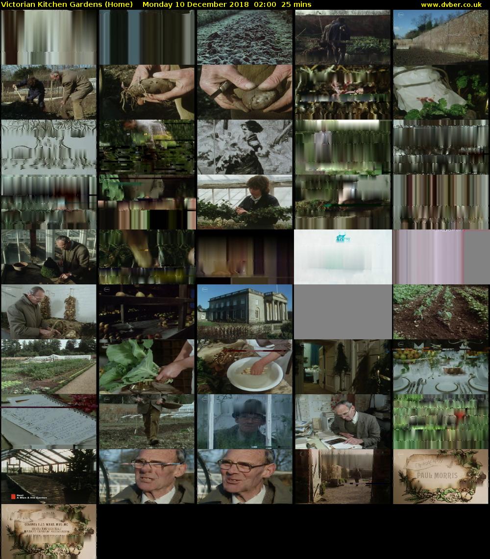 Victorian Kitchen Gardens (Home) Monday 10 December 2018 02:00 - 02:25
