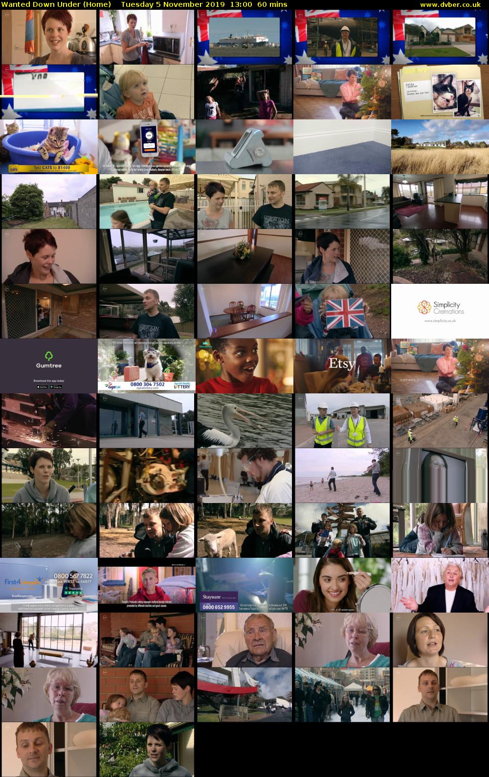 Wanted Down Under (Home) Tuesday 5 November 2019 13:00 - 14:00