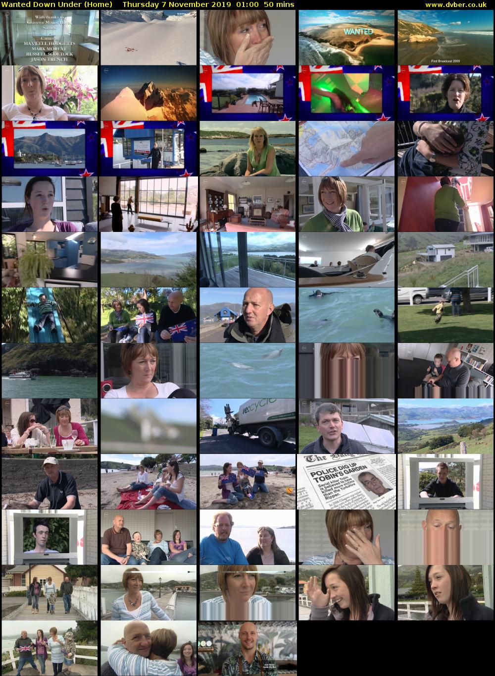 Wanted Down Under (Home) Thursday 7 November 2019 01:00 - 01:50