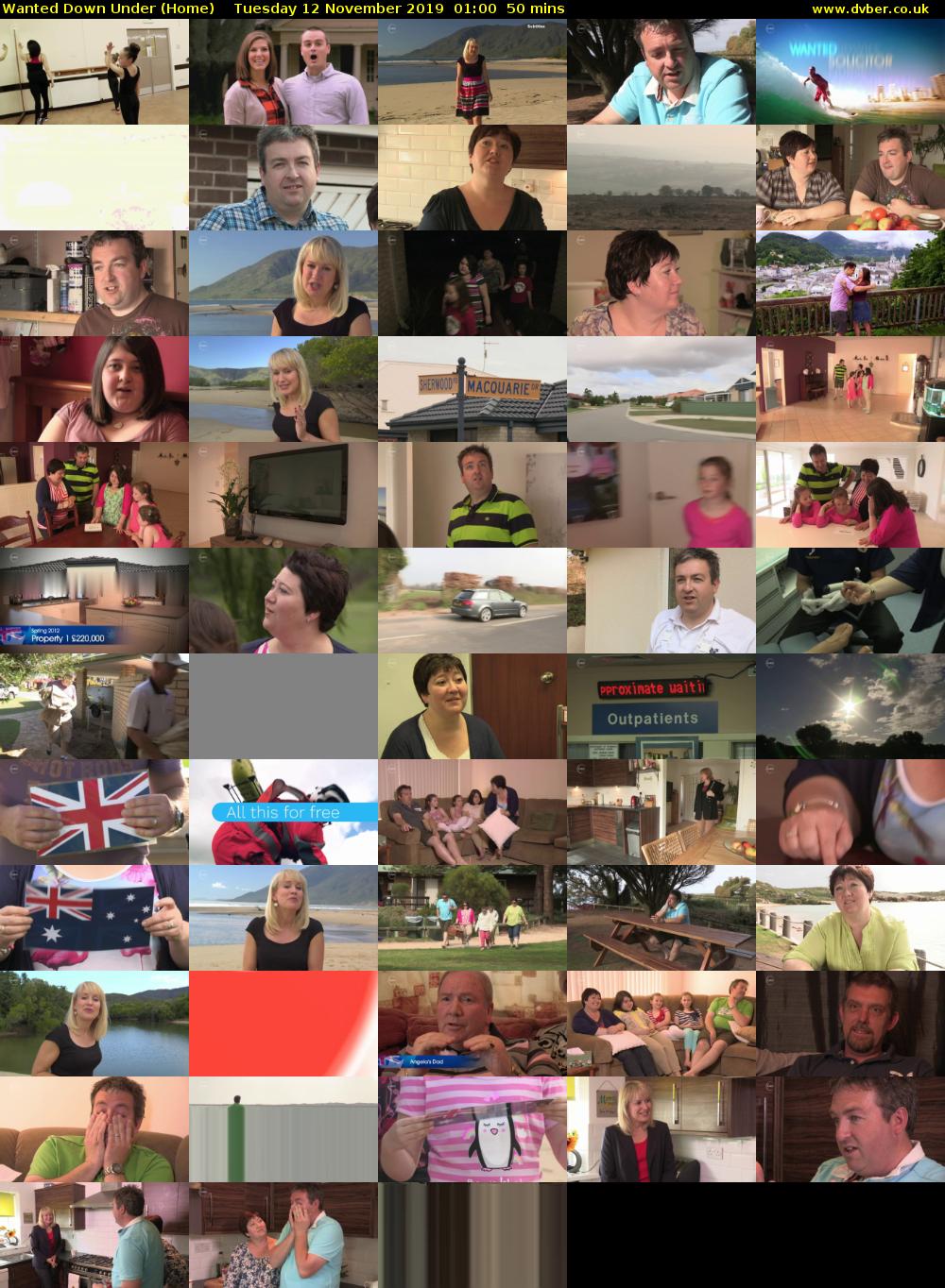 Wanted Down Under (Home) Tuesday 12 November 2019 01:00 - 01:50