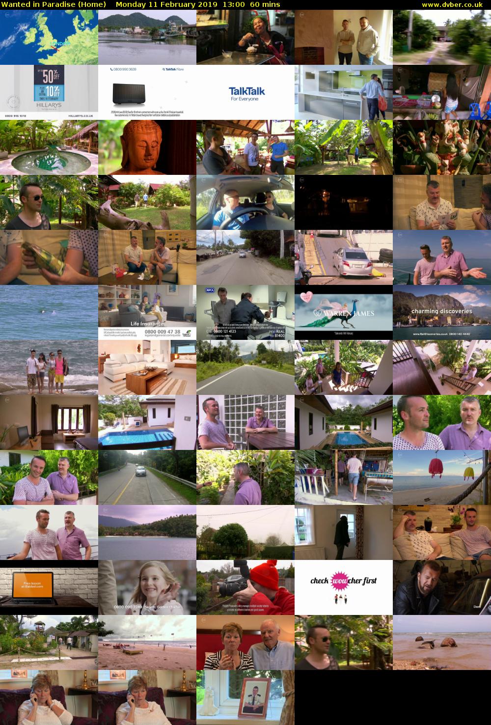 Wanted in Paradise (Home) Monday 11 February 2019 13:00 - 14:00