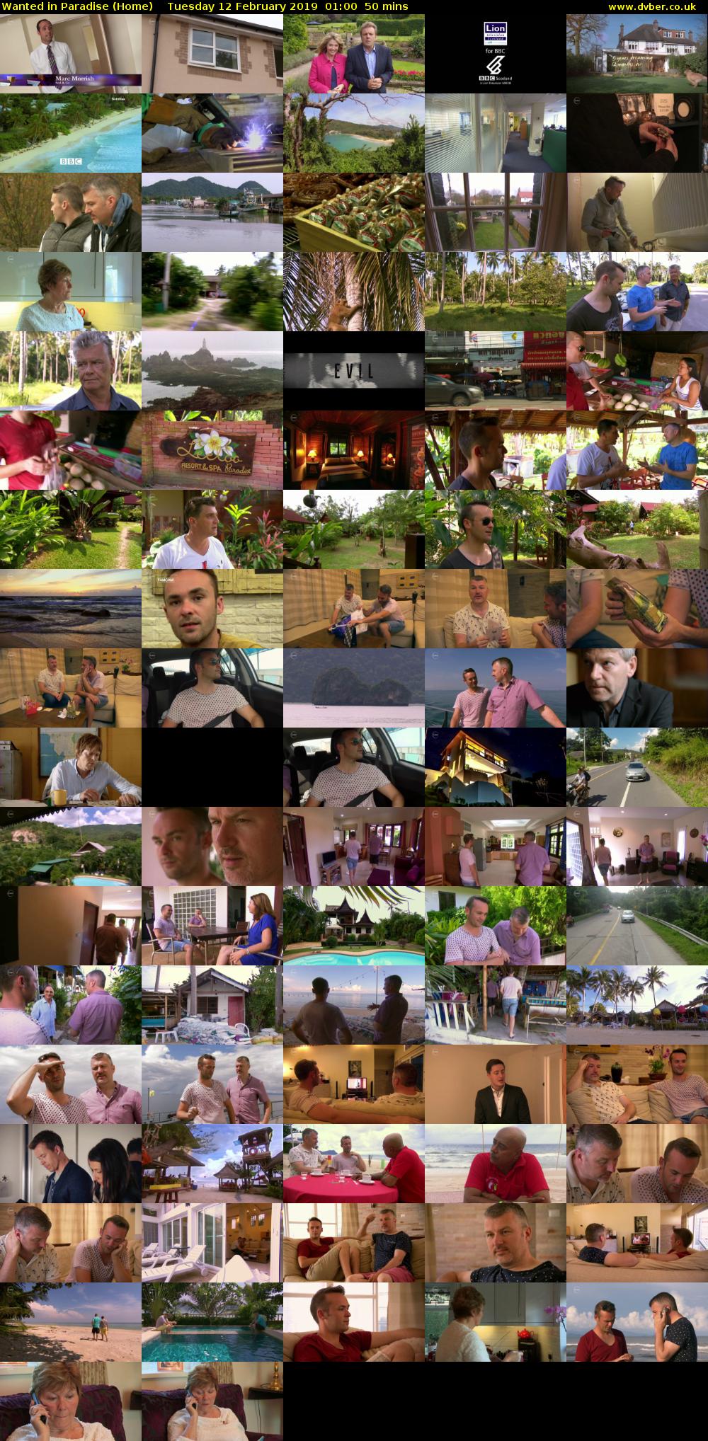 Wanted in Paradise (Home) Tuesday 12 February 2019 01:00 - 01:50