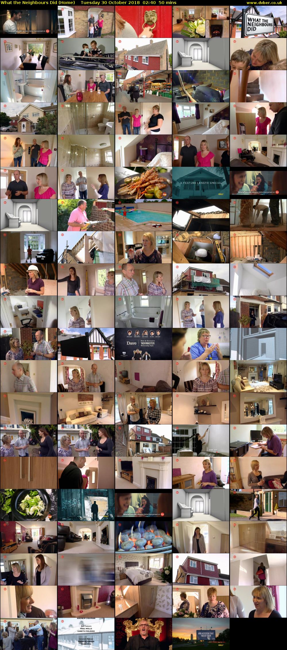 What the Neighbours Did (Home) Tuesday 30 October 2018 02:40 - 03:30