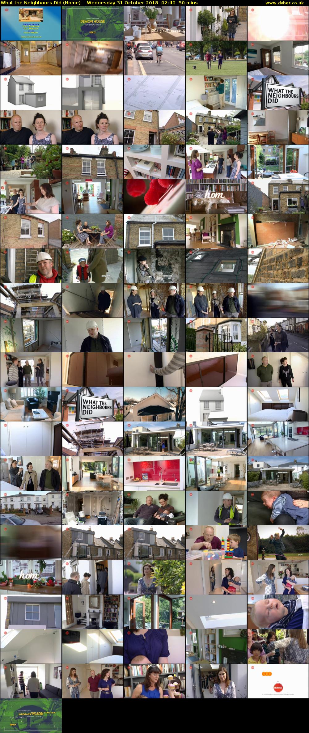 What the Neighbours Did (Home) Wednesday 31 October 2018 02:40 - 03:30