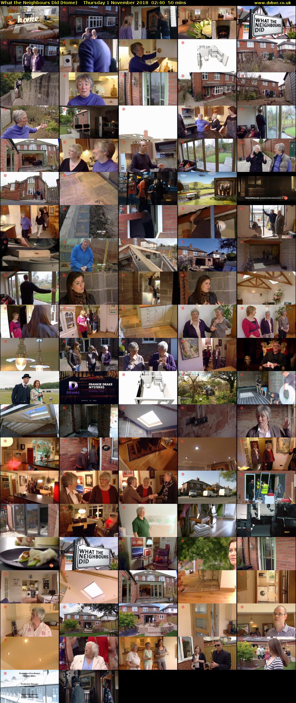 What the Neighbours Did (Home) Thursday 1 November 2018 02:40 - 03:30