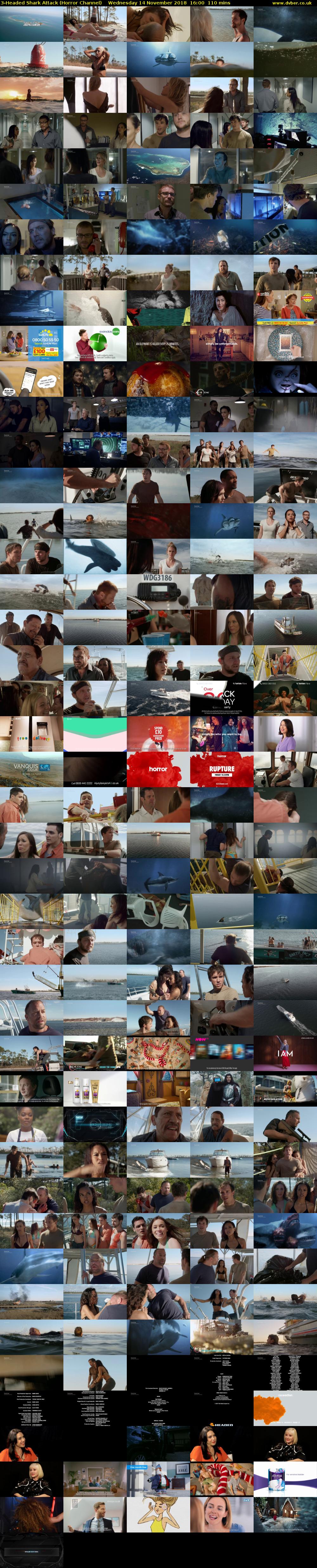 3-Headed Shark Attack (Horror Channel) Wednesday 14 November 2018 16:00 - 17:50