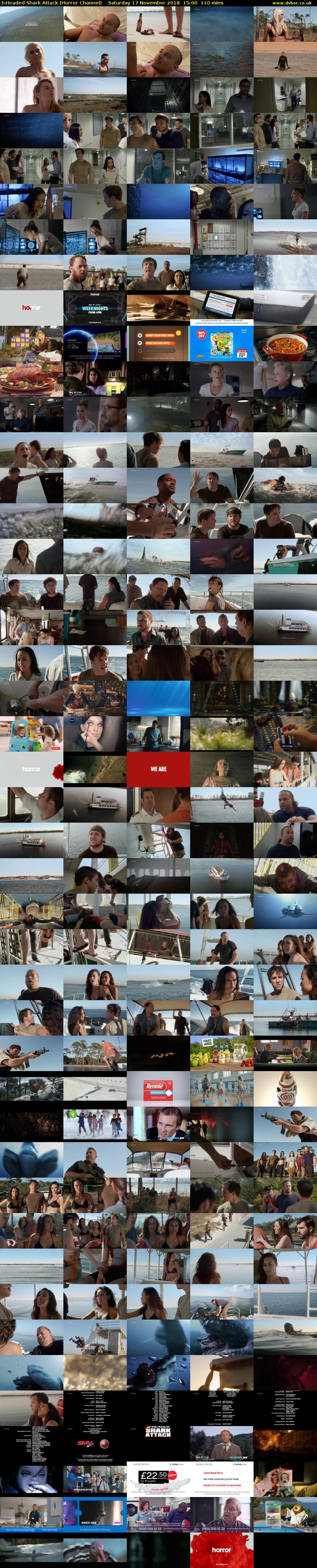 3-Headed Shark Attack (Horror Channel) Saturday 17 November 2018 15:00 - 16:50