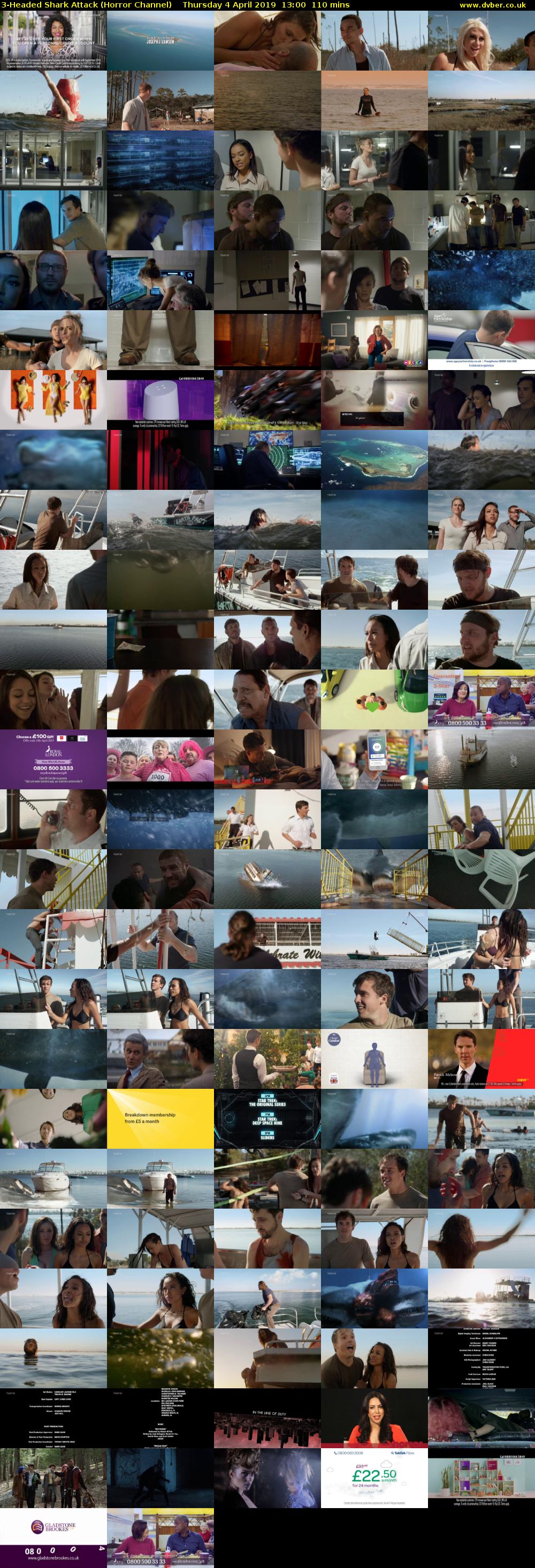 3-Headed Shark Attack (Horror Channel) Thursday 4 April 2019 13:00 - 14:50