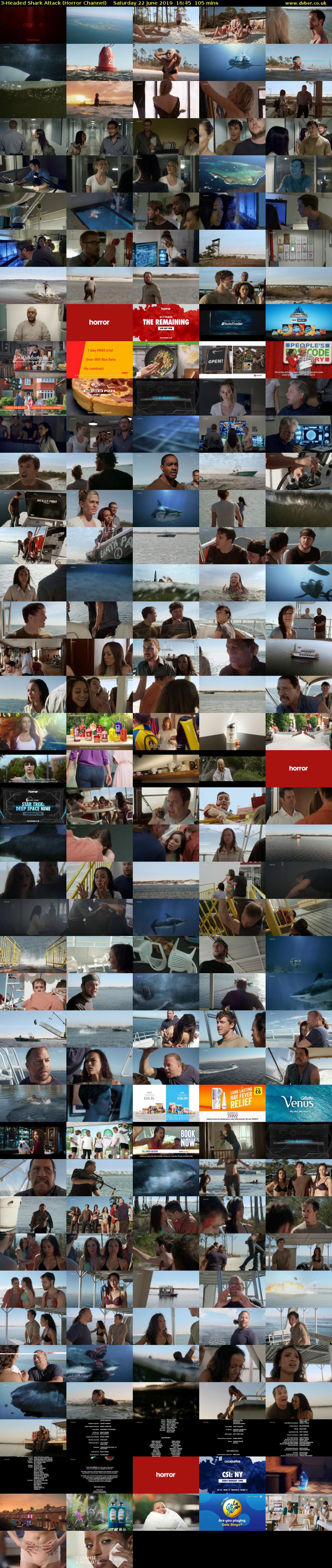 3-Headed Shark Attack (Horror Channel) Saturday 22 June 2019 16:45 - 18:30