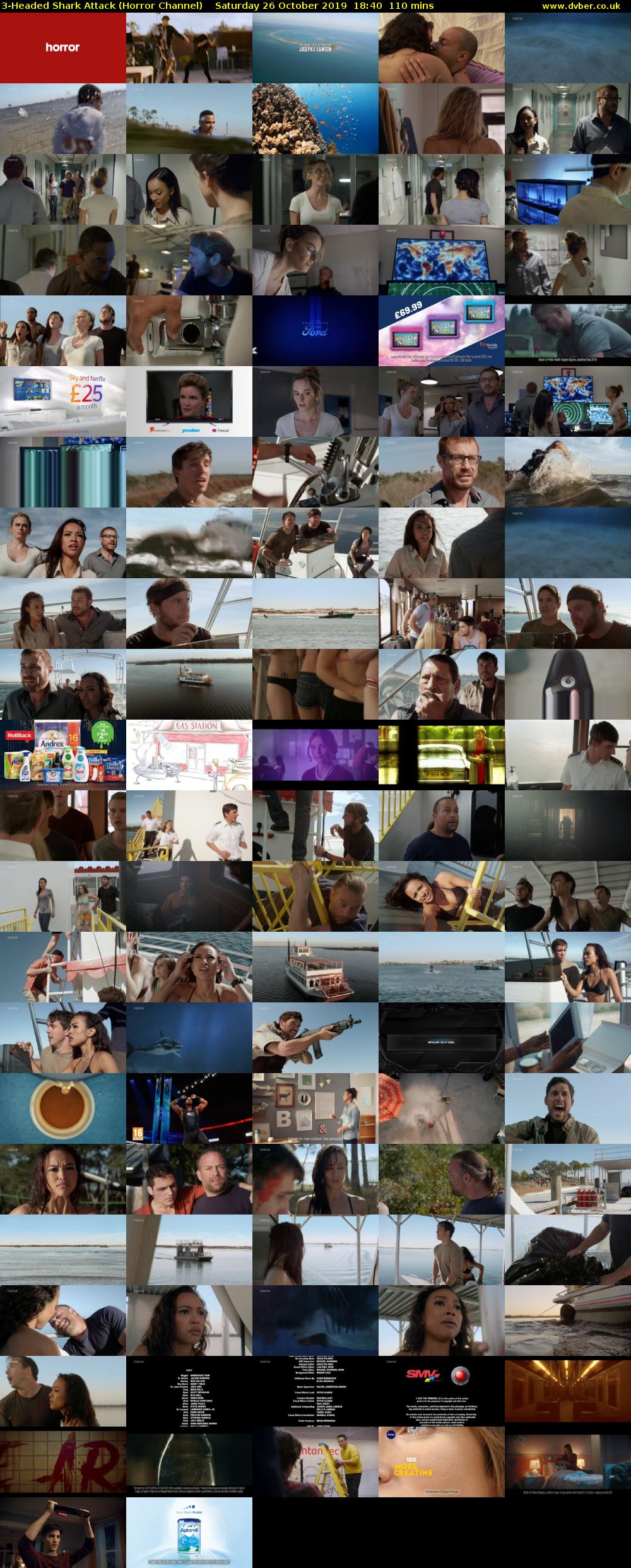 3-Headed Shark Attack (Horror Channel) Saturday 26 October 2019 18:40 - 20:30