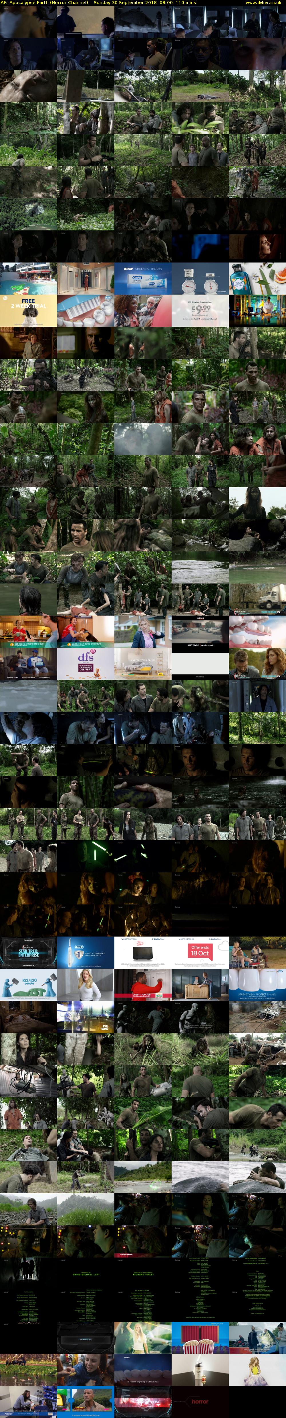 AE: Apocalypse Earth (Horror Channel) Sunday 30 September 2018 08:00 - 09:50