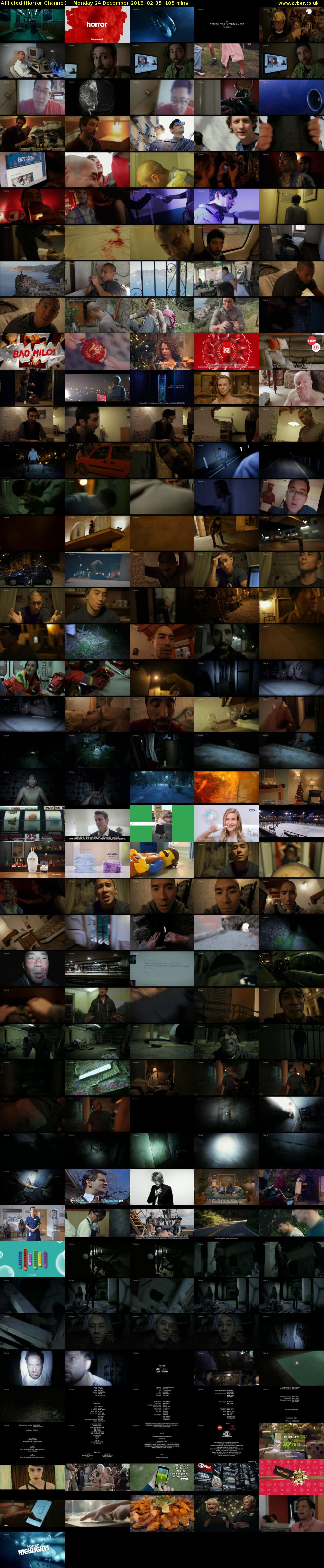 Afflicted (Horror Channel) Monday 24 December 2018 02:35 - 04:20