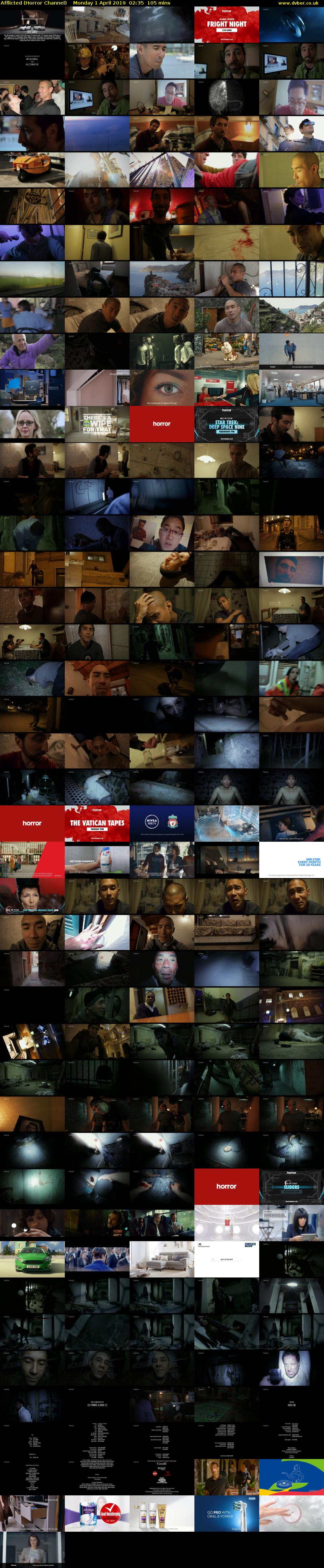 Afflicted (Horror Channel) Monday 1 April 2019 02:35 - 04:20